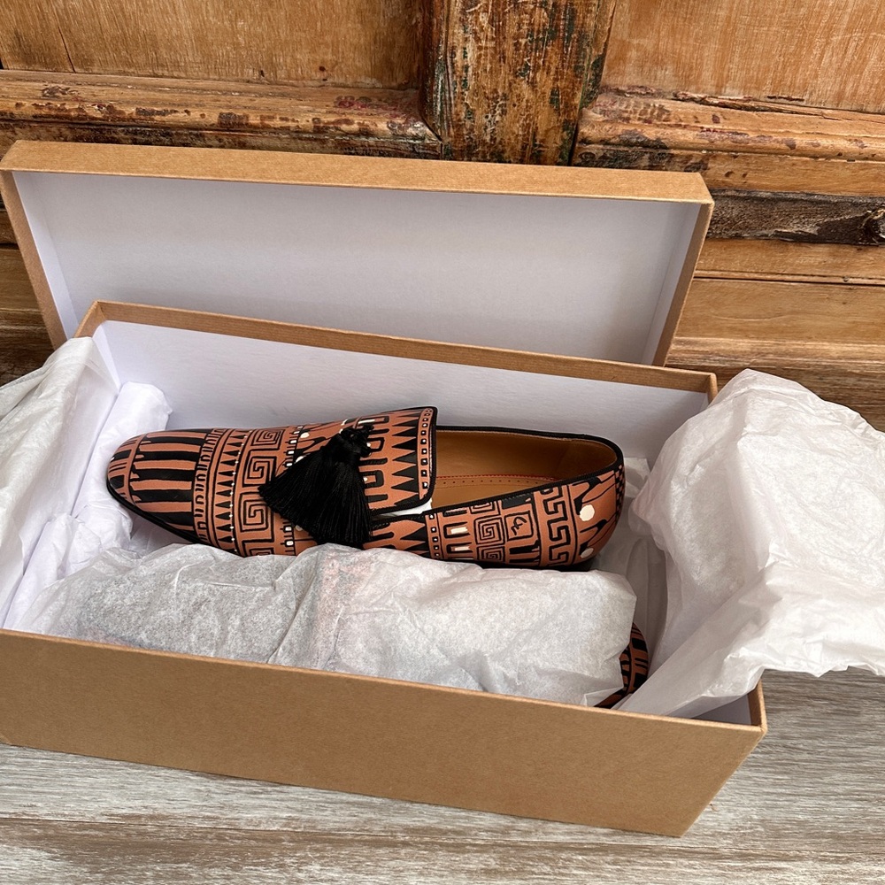 Christian Louboutin Copper and Black Tassel Loafers - Picture 9 of 10